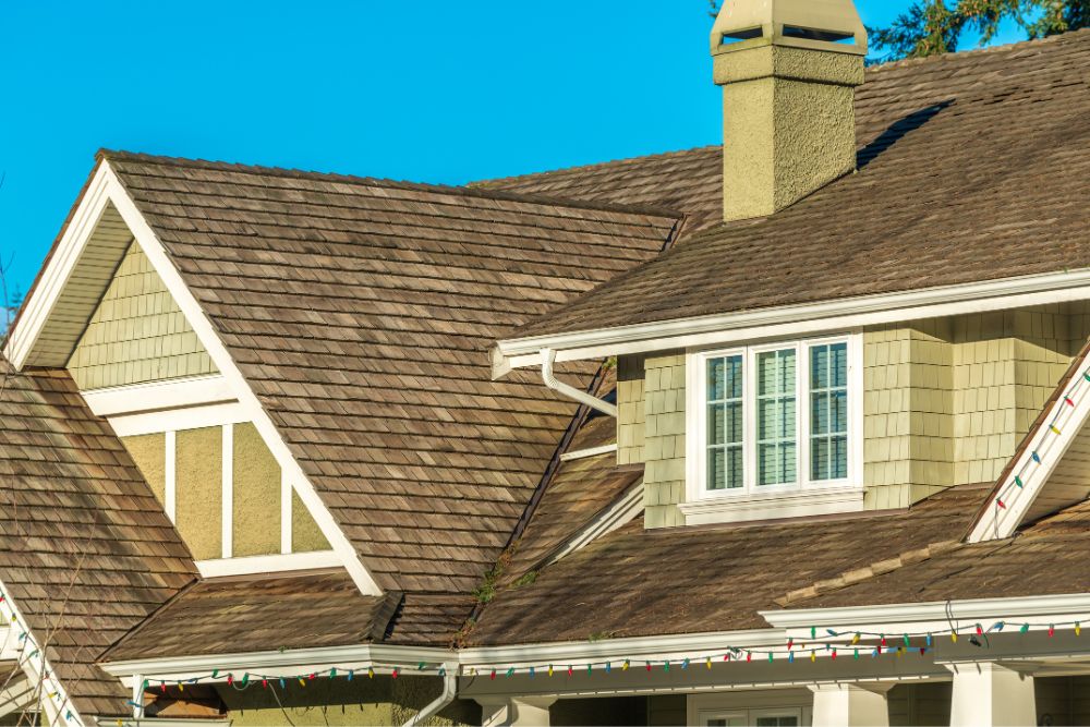 Beard Roofing & Exteriors provides Indianapolis Roof Repair with practical solutions image shows brown roof of building