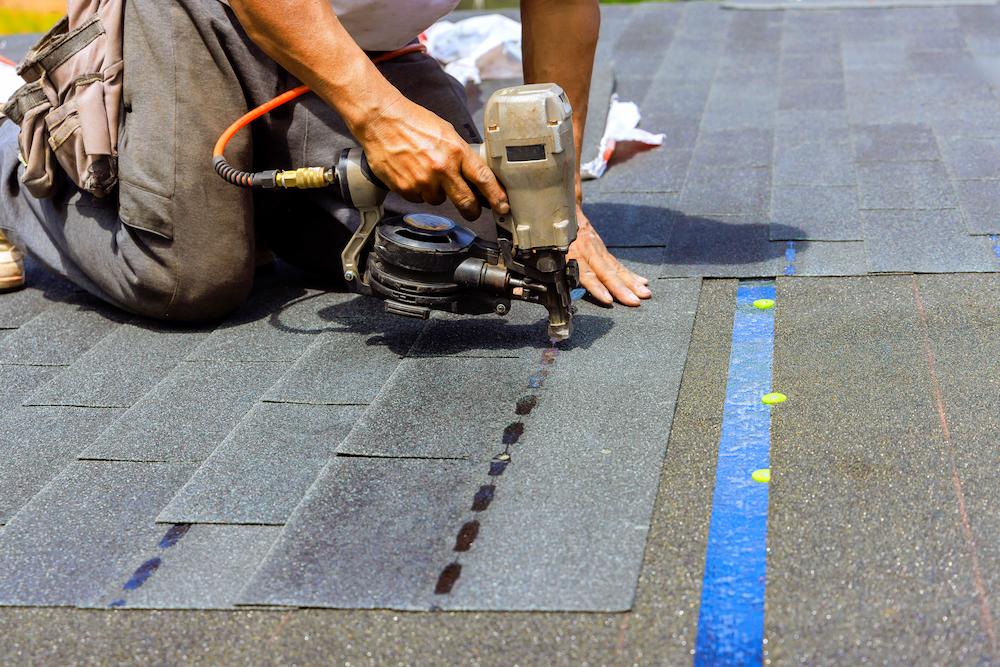 Tackle Roof Repair Carmel for your property with expertise from Beard Roofing & Exteriors image shows installation of asphalt shingles